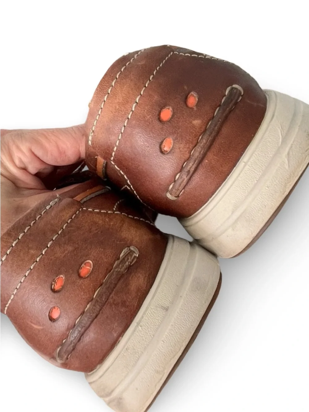 Clarks Jarwin Edge Boat Shoes Brown Leather Men’s Sz 8.5